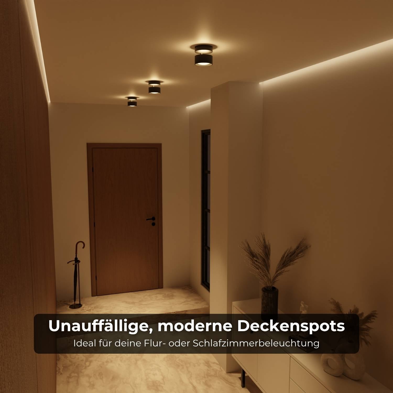 LED Ceiling Lamp Cylinder Up Downlight Aluminum Black Wall and Ceiling Lighting Modern Lighting Hallway Bedroom Living Room | Sansoti